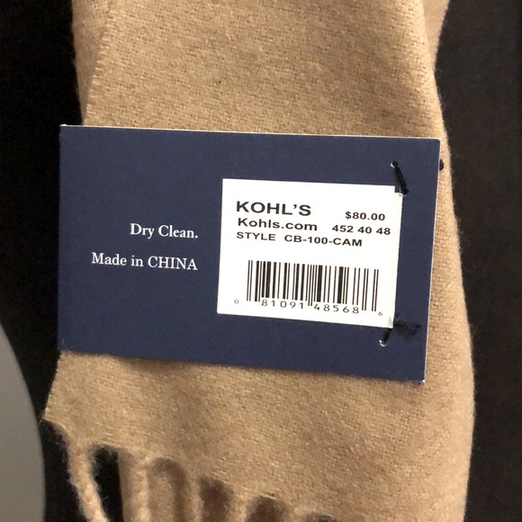 Croft & Barrow Tan Cashmere Scarf - Picture 5 of 6